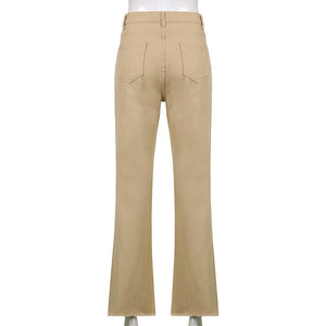 Spice Girl Style High Waist Slim Jeans Bell Bottoms