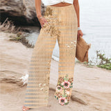 Elegant Series New Printed Loose High Waist Casual Wide Leg Pants