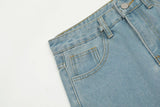 Sweet Cute Butterfly Wash Denim Trousers