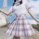 Student Jk Plaid Skirt Preppy Style Skirt