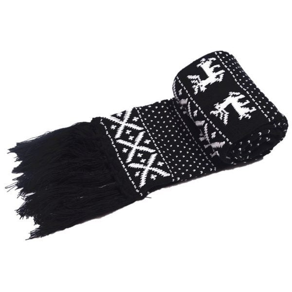 Fashionable Snowflake Decorated Knitted Woolen Warm Scarf