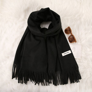 Women's Fashionable All-match Cashmere Tassel Double-sided Scarf