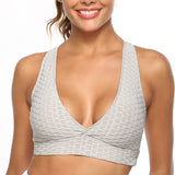 Jacquard bubble sports bra