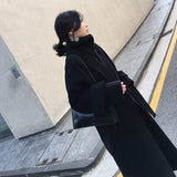 Over-the-knee All-match Mid-length Wool Coat