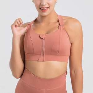 Large Size Sports Bra Adjustable Zipper Combination High-int