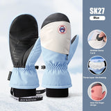 Snowboard Gloves For Women Wind-proof And Cold Protection Touch Screen Fleece-lined Thickened