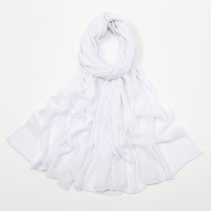 Curling Rayon Wrinkle Scarf Women's Simple Toe Cap