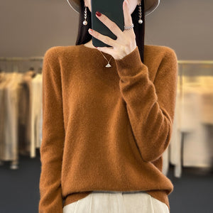 Solid Color Simple Pullover Cashmere Loose Sweater