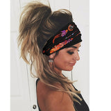 Printing Elastic Hair Band Colorful Geometric Wide-brimmed Sports Headband