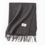 Pure Color Artificial Cashmere Scarf Women's Winter High-grade Shawl