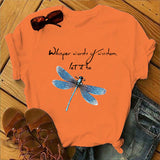 Let It Be Cute Bee Letter Alpaca Casual Women's T-shirt