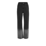 Gradient Contrasting Smoke Grey Love Jeans