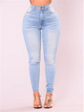 Pack hip pencil jeans blue large size