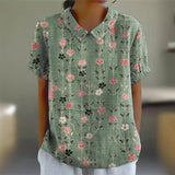 Shirt Women's Short Sleeve Creative Retro Floral