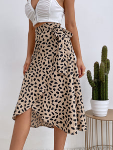 Elegant Polka Dot Print Ladies' Dress