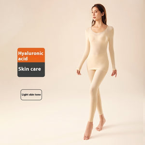 Hyaluronic Acid Moisturizing Warm Long Sleeves Trousers Heating And Warm-keeping Suit Women