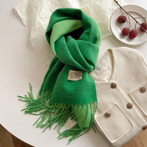 New Scarf Autumn And Winter Popular Color Matching Cashmere Scarf For Women