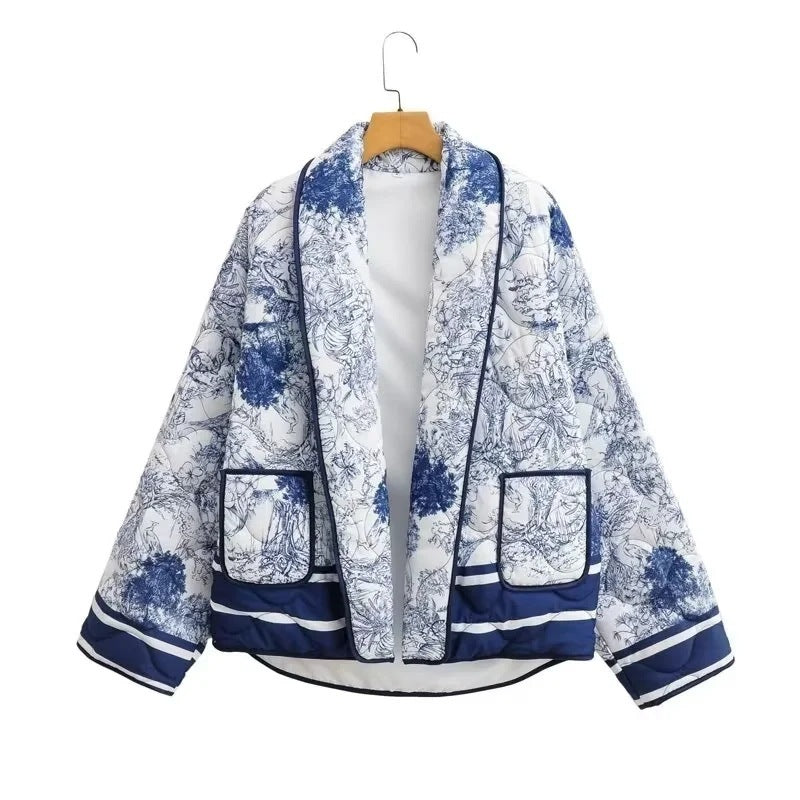 Women's 6-color Printing Cotton Jacket