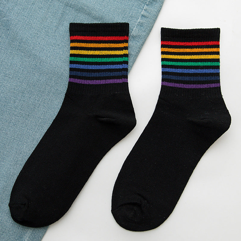 Rainbow Socks Women's Cotton Socks In Tube Socks