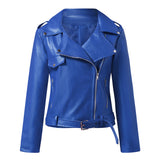 Plus Size Women's Short Coat PU Motorcycle Clothing Slim Winter Leather Jacket