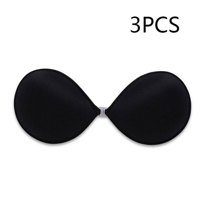 Breathable Seamless Push Up Strapless Invisible One Piece Silicone Bra