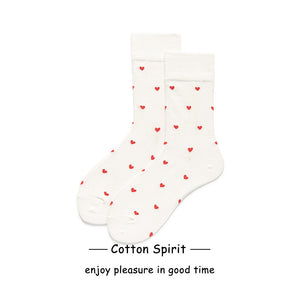 Women's Fashion Preppy Style Striped Mid-calf Length Socks