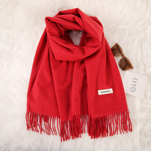 Women's Fashionable All-match Cashmere Tassel Double-sided Scarf