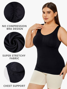 Women's Stretch Cotton Cami With Built-in Shelf Bra