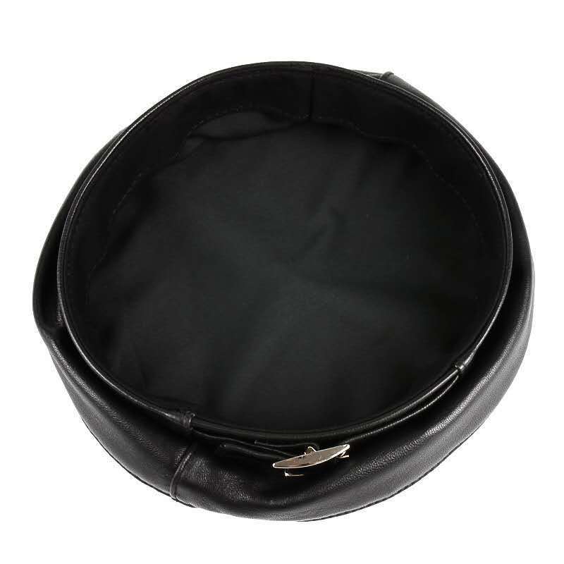 Fashion Sheepskin Genuine Leather Women Beret