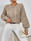 Fashion Retro Prismatic Twist Knitted Sweater