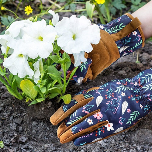 Microfiber Printing Gloves Flower Garden Planting Plucking