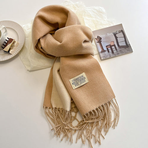 New Scarf Autumn And Winter Popular Color Matching Cashmere Scarf For Women