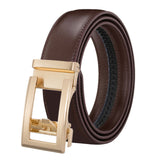 Men's Leather Belt Automatic Buckle