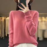 Solid Color Simple Pullover Cashmere Loose Sweater