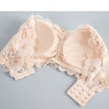 Popular Lace Strapless Bra And Undershirt Tube Top Underwear With Chest Pad Back Breasted Girly And Fashion Sexy Bandeau Beauty Back