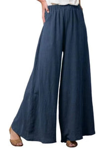 Women's Cotton And Linen Loose Wide-leg Pants Oversized Casual Trousers