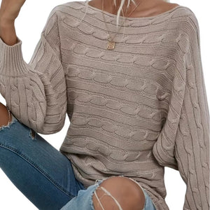 Women's Fashion Personalized Off-Neck Pullover