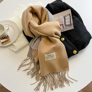 New Scarf Autumn And Winter Popular Color Matching Cashmere Scarf For Women