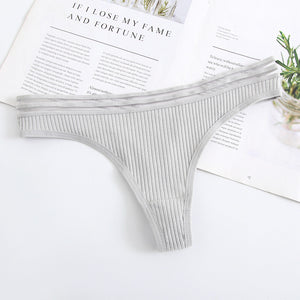 New Womens Underwear Panties Cotton Sexy Thong Soft Low-Waist G-String Breathable Comfortable Fashion Lingerie