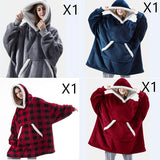 Men And Women Can Wear Zipper Flannel Lazy Blanket