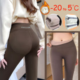 Fleece Thickened Leggings Winter -20 To 5 Shark Pants For Women High Waist Tight Skinny Tummy Control Buttocks Slimming Yoga Pants