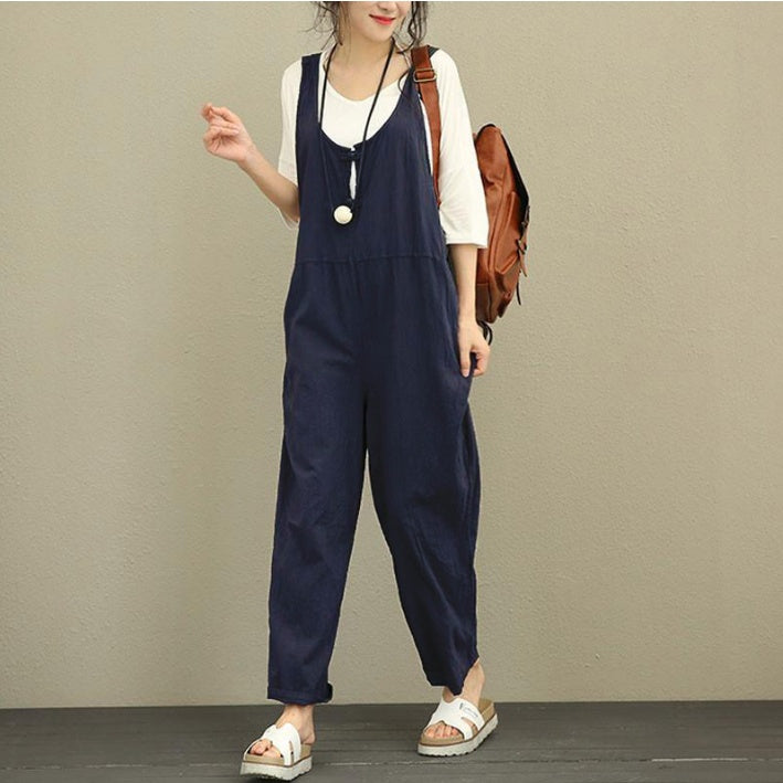 Bib Plus Fat Plus Size Women's Loose Casual Pants Bib Trousers