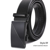 Men's Fashion Automatic Buckle Litchi Pattern Belt