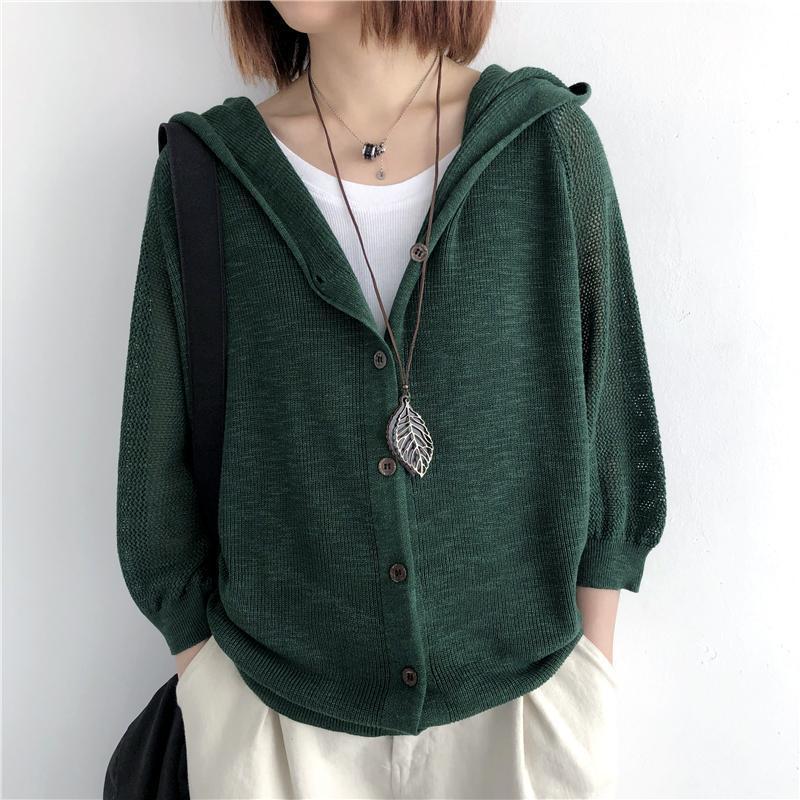 Solid Color Fashion Knitted Coat For Women