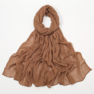 Curling Rayon Wrinkle Scarf Women's Simple Toe Cap