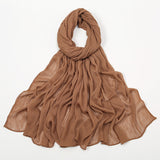 Curling Rayon Wrinkle Scarf Women's Simple Toe Cap