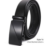 Men's Fashion Automatic Buckle Litchi Pattern Belt