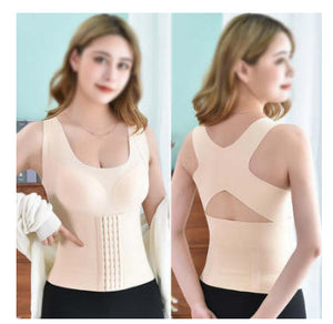 Traceless And Steel Rim Shaping One-piece Suit Tummy Retraction And Correction, Hunchback Sports Bra