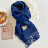 Double-sided Artificial Cashmere Scarf Women's Winter Warm Couple