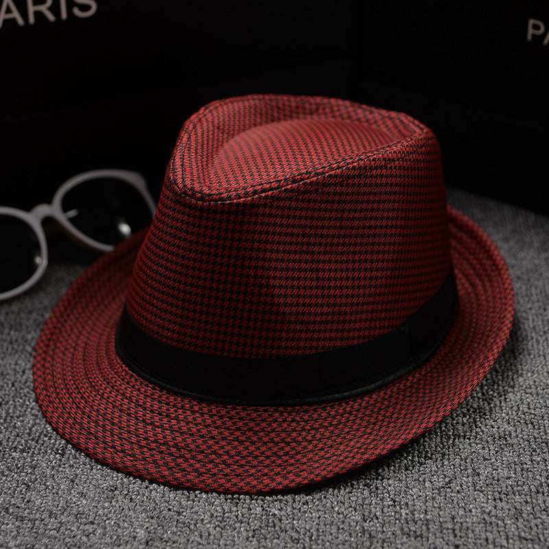 British Houndstooth European And American Sun Hats For Men